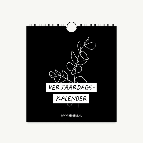 Verjaardagskalender | zwart-wit