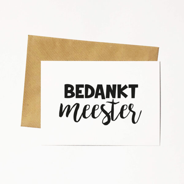 Kaart - Bedankt meester