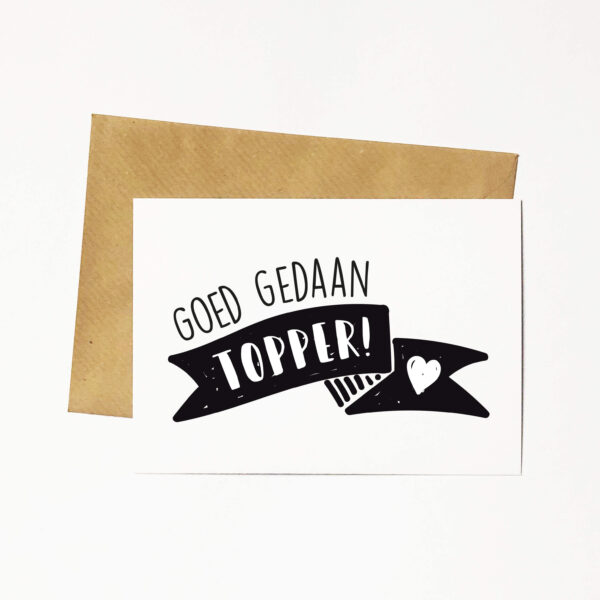 Kaart - Goed gedaan topper