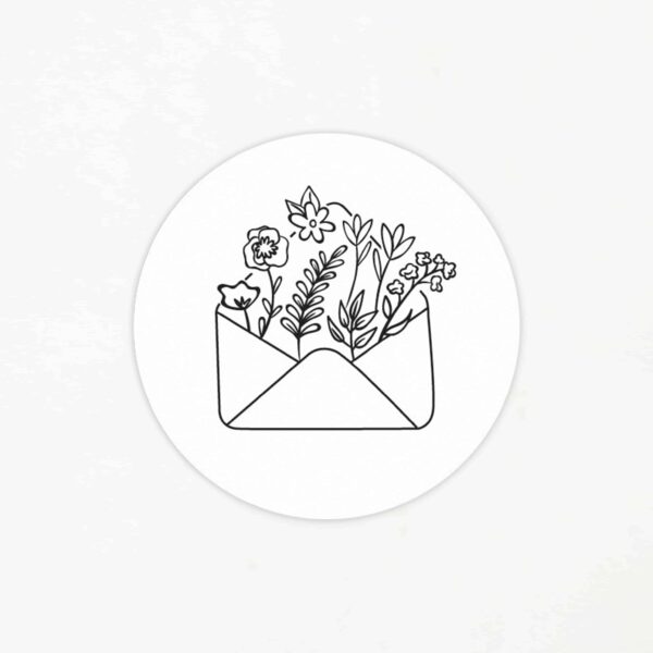 Sticker | Envelop bloemen (5 stuks)