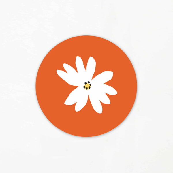 Indian Summer | Sticker |- Bloem rood (5 stuks)